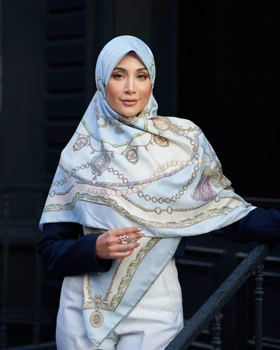 روسری ابریشم ژاکارد قواره 140 30211