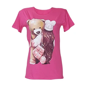 تیشرت زنانه ویسکوز طرح خرس