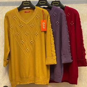 بلوز بافت گپ زنانه ترک مرواریدی