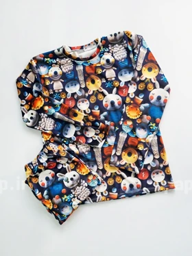 ست بلوز و شلوار مخمل طرح عروسک