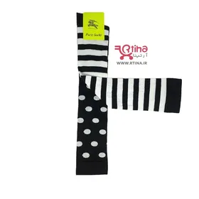جوراب ساق‌دار زنانه مدل تا به تا Dot-Striped