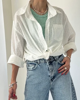 شومیز زاپ پشت پیلی کد 500436