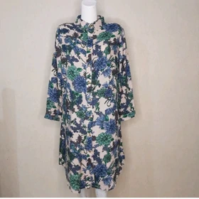 مانتو زنانه نخی گل‌دار وارداتی