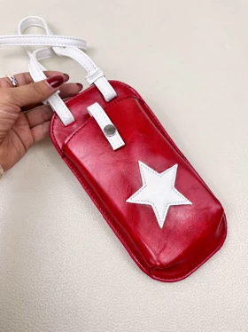 کیف زنانه موبایلی تک ستاره کد 1644 (قرمز)