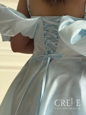 پیراهن آستین پفی پشت بندی