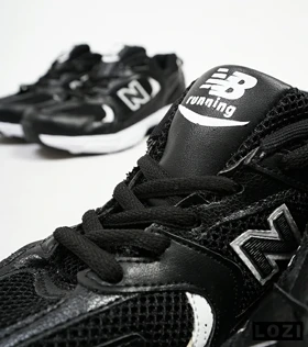 کفش کتانی زنانه و مردانه مشکی سفید NEW BALANCE 530