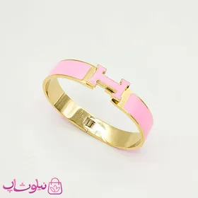 دستبند زنانه هرمس رنگ صورتی