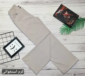 حراج شلوار نیم بگ کتان زنانه