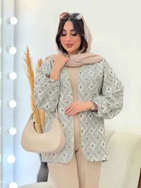 مانتو مغزی دوزی طرح لوزی