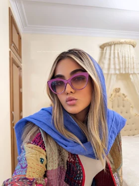 عینک گربه ای فانتزی (373)