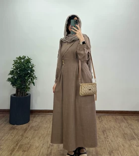 مانتو بلند شانتون صحرا