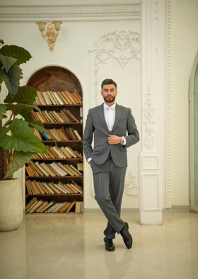 ست سه تیکه کت شلوار جلیقه مردانه دیپلمات مدل 606 کد 457