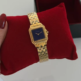 ساعت زنانه کارتیه پنتر طلایی صفحه سرمه‌ای کد 789