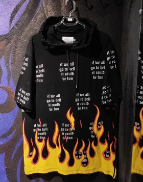 تیشرت کلاهدار آتشی fire