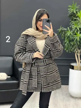 پالتو طرح دار دو جیب