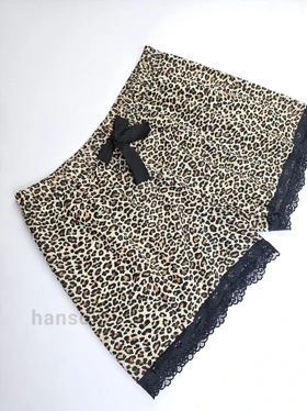 ست تاپ شلوارک نخی هانکس Hnx پلنگی