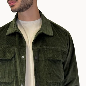 شکت مخمل کبریتی جیب‌دار HPLUS(7509)