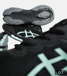 کفش کتانی مردانه مشکی سبز ASICS GORETEX