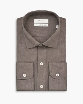 ام کی کالکشن پیراهن آستین بلند mk-3570-brown