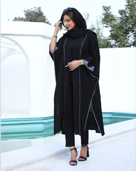 مانتو بلند مشکی کد 246