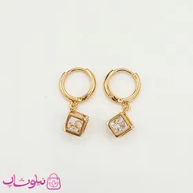 گوشواره زنانه ژوپینگ مدل مکعب