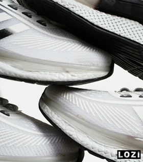 کفش کتانی مردانه سفید مشکی Adidas running shoes disk