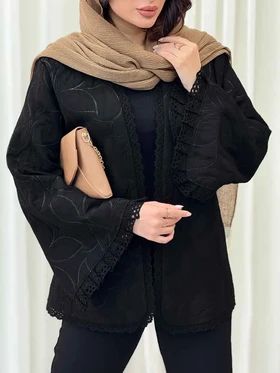 مانتو ژاکارد جلو باز سارگل