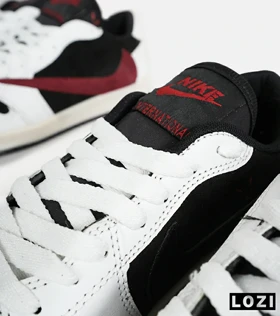 کفش کتانی مردانه قهوه ای سفید مشکی زرشکی NIKE travis scott