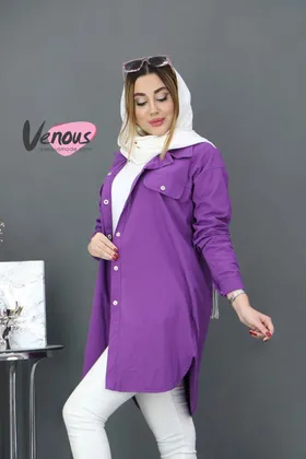 مانتو لینن تک دکمه