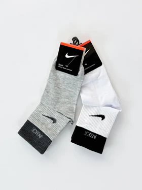 جوراب نیم ساق نخ پنبه دو کش نایکی Nike