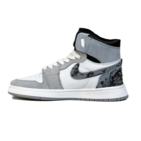 کتانی اسپرت مردانه مدل نایک ایرجردن1 ساق‌دار Nike Air jordan1 رنگ طوسی کد 51402