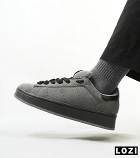 کفش کتانی مردانه طوسی مشکی ADIDAS stan smith