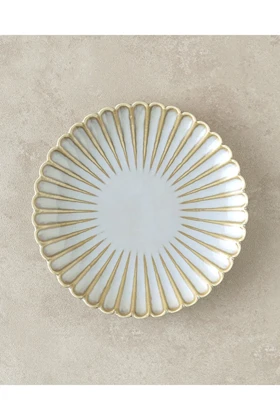 بشقاب دسر English Home مدل Fiore New Bone China - طوسی