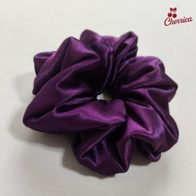 کش اسکرانچی ساتن سایز بزرگ بنفش کد 7