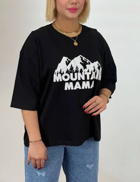 تیشرت باکسی Mama کد : 3216