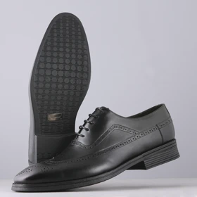 کفش رسمی مردانه چرم یلسان مدل آیان کد 522-GN