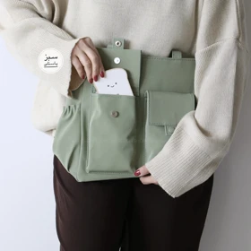 کیف زنانه بزرگ مدل کامان (سبز پاستلی)