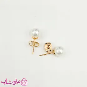 گوشواره میخی ژوپینگ مرواریدی سفید