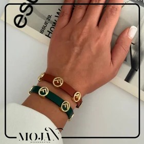 دستبند چرمی زنانه F کد dzch1014