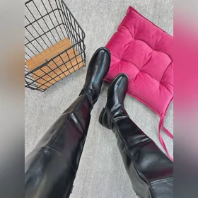 بوت بالای زانو پشت‌بندی - کد 1647