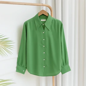 شومیز ساتن چیندار