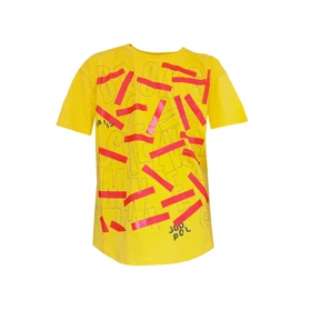 تیشرت آستین کوتاه پسرانه مدل PJ1086 رنگ زرد