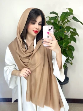 شال ساده نخ ابریشم بهاره 4186