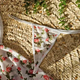لباس خواب فنردار گل‌دار کد3202