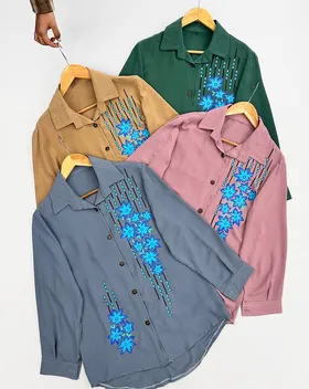 شومیز چاپی گل‌دار(72)کد 3612