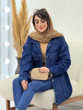 مانتو جین جیب پاکتی شادی