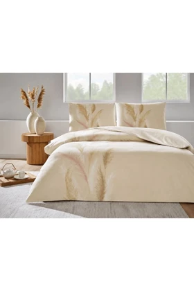 سرویس روتختی دو نفره Özdilek مدل Silver Grass پنبه - کرم