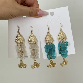 گوشواره ماهی ساردین کد 652