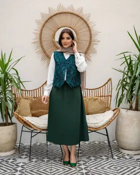 ست دو تکه جلیقه دامن ساحل کد 895