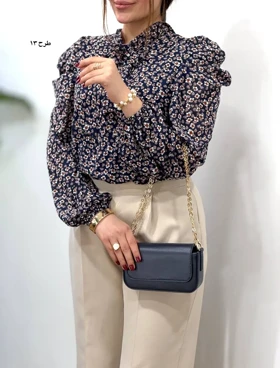 شومیز حریر مجلسی مهلا 4982